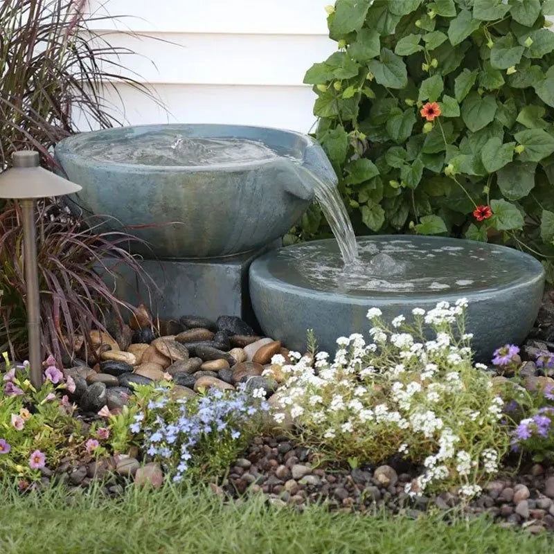 SPILLWAY BOWL AND BASIN FOUNTAIN KIT - PATINA 19"/21"