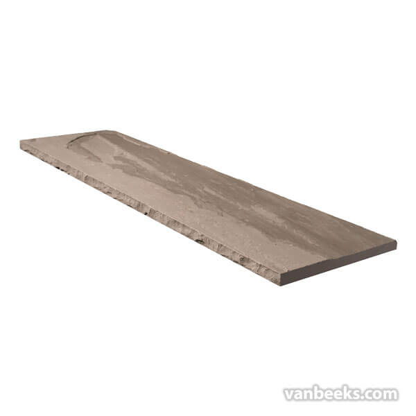 SILVER GREY COPING 14"X48"X2" FLAMED TOP RF1S