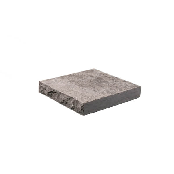 PIER CAPS SILVER GREY 24"X24"X3" FLAMED TOP