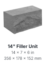 CAMDEN 14" FILLER GRANITE GREY