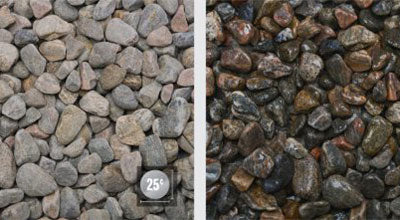 ALGONQUIN COLOURED RIVER ROCK 3/4"- 1-1/4"