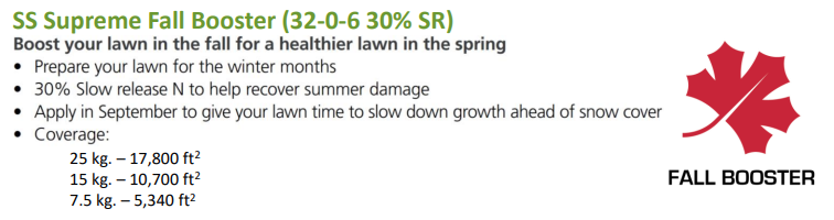 FALL BOOSTER FERTILIZER 32-0-6 15KG