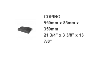 PISA SMOOTH COPING CHARCOAL