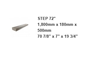 SIENASTONE SMOOTH STEP 72" DUSK