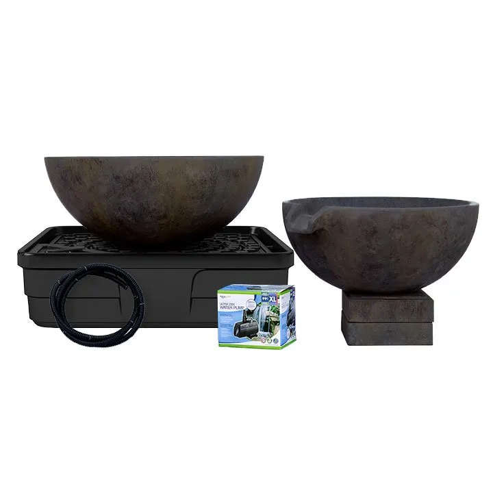 SPILLWAY BOWL AND BASIN FOUNTAIN KIT - IRON ORE 19"/21"