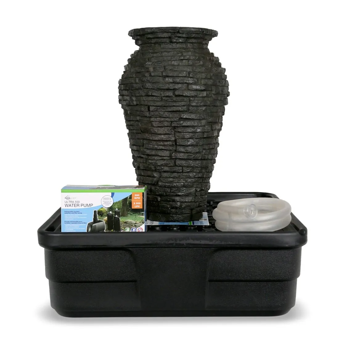 STACKED SLATE URN FOUNTAIN KIT 24"