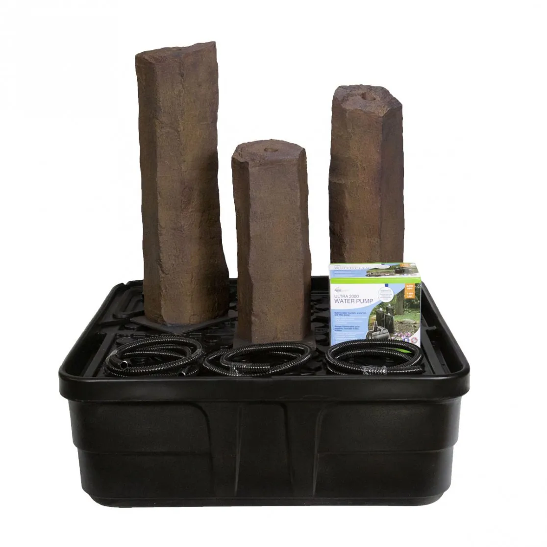 FAUX BASALT COLUMN SET OF 3 FOUNTAIN KIT