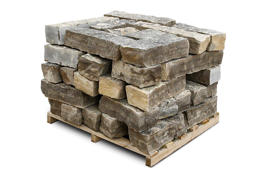 PENINSULA GUILLOTINED 4"-5"X8H WALL STONE (GREY/BUFF)