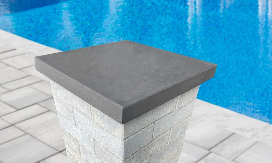 SMOOTH COLUMN PIER CAP EBONY 28X28