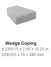 GARDEN WEDGE LOCK COPING - WINTERBORN
