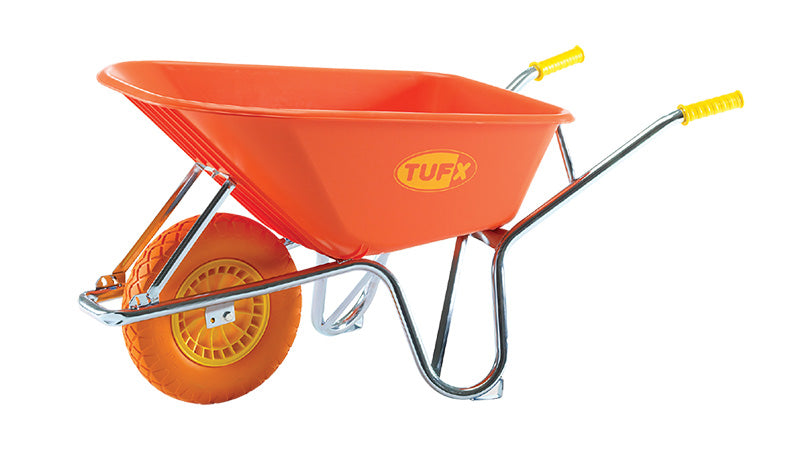 TUFX POLY ORANGE WHEEL BARROW 6 CUFT