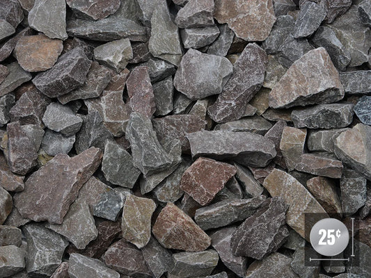 BAGGED RUSTIC BROWN MARBLE 3/4"-1-1/4" 18KG