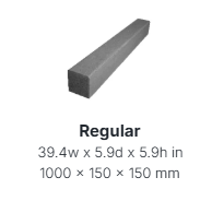 DRIVEWAY CURB CHARCOAL 39.4"