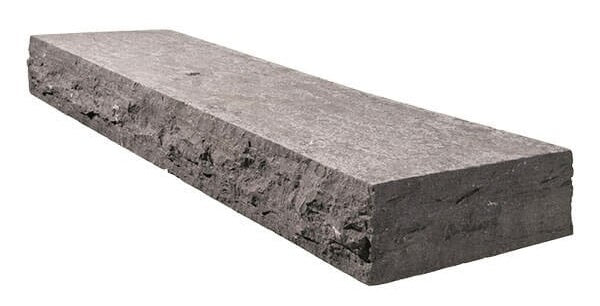 SILVER GREY STEPS 16"X48"X7" FLAMED TOP
