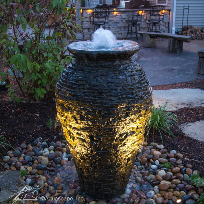 STACKED SLATE URN FOUNTAIN KIT 45"