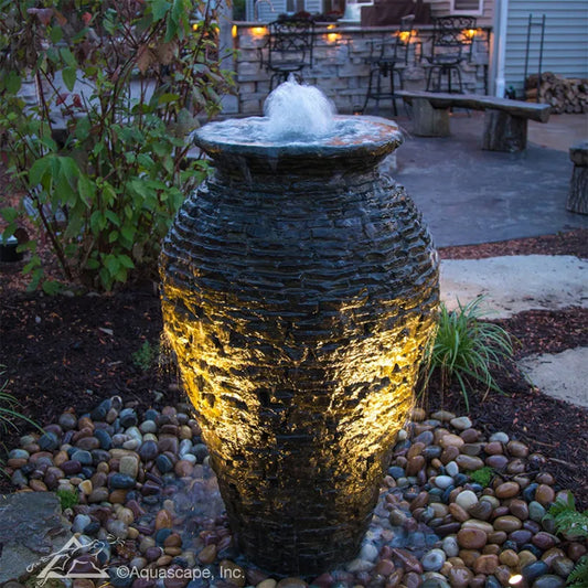 STACKED SLATE URN FOUNTAIN KIT 45"