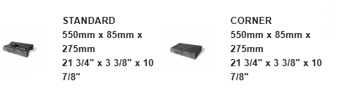 PISA SMOOTH STANDARD/CORNER CHARCOAL