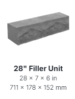 CAMDEN 28" FILLER GRANITE GREY