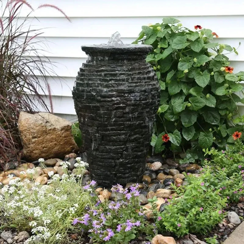 STACKED SLATE URN FOUNTAIN KIT 24"