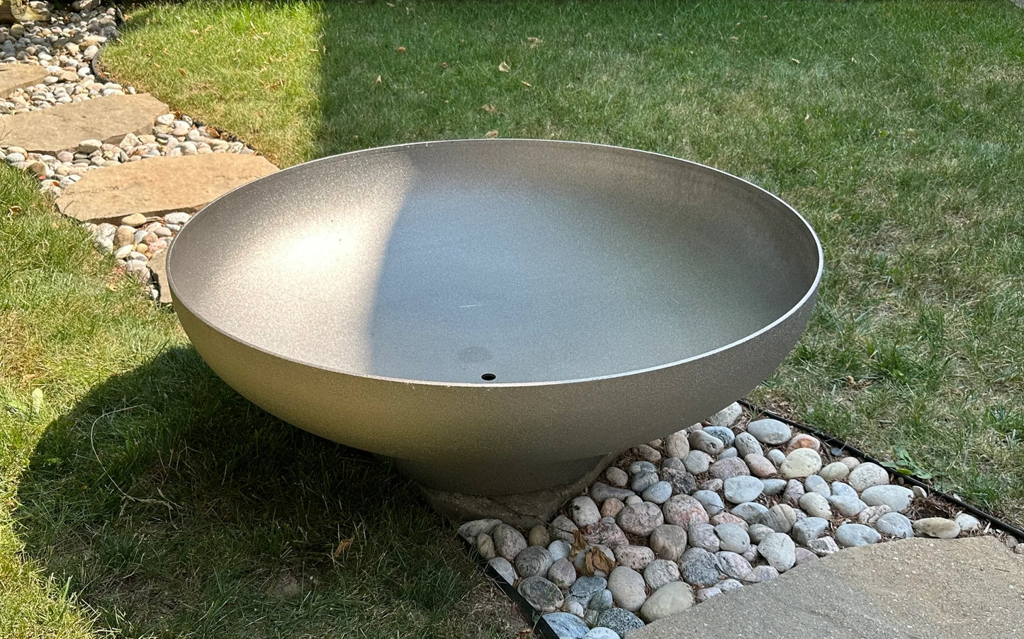 SHOGUN KABUTO 40" CORTEN STEEL FIRE PIT WITH TABLE TOP