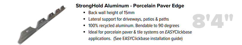 ALUMINUM 8'4" LOW PROFILE PAVER EDGING RESTRAINT